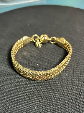 Alexa Rae x Melania Clara Gold Mesh Wheat Link Bracelet Magnetic Clasp